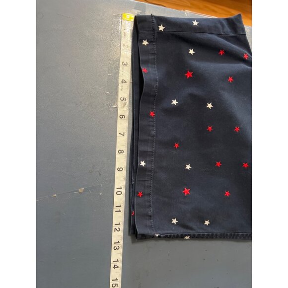 Talbots Starry Night Girlfriend Chino Shorts Patriotic Blue Red White - Picture 8 of 9